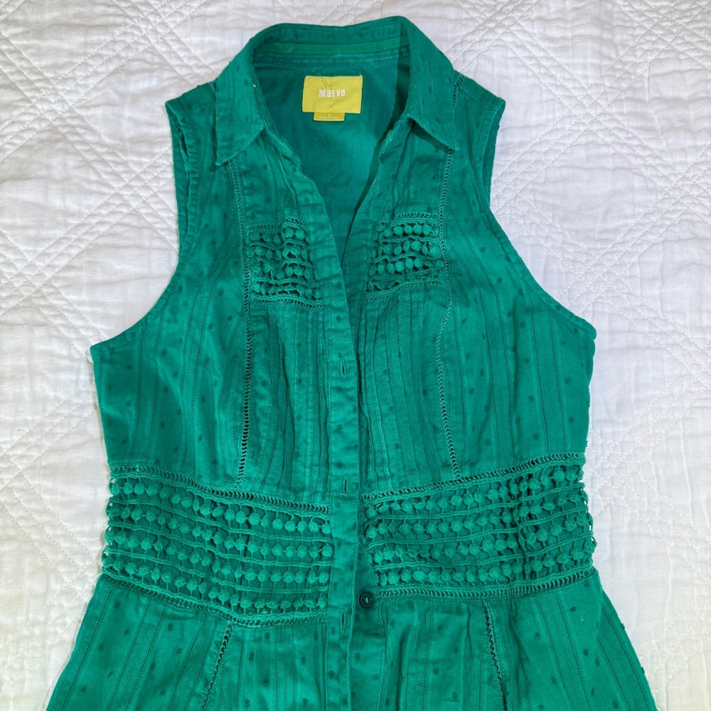 Maeve Swiss Dot Sleeveless Dress size 0